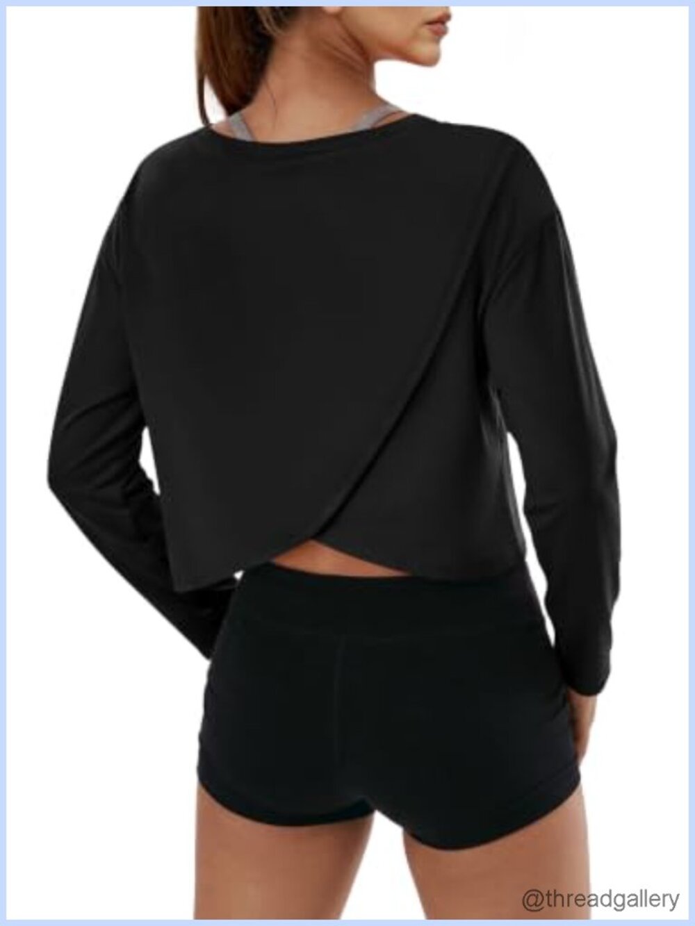 Women's Long Sleeve Crop Top UPF 50+ Workout Shirt